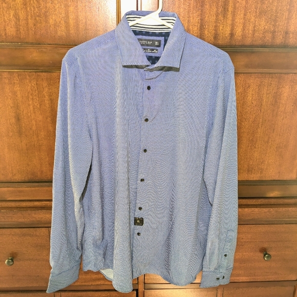 Cactus Man by Ricky Singh Shirt / Blue Button Down Top - Picture 2 of 11